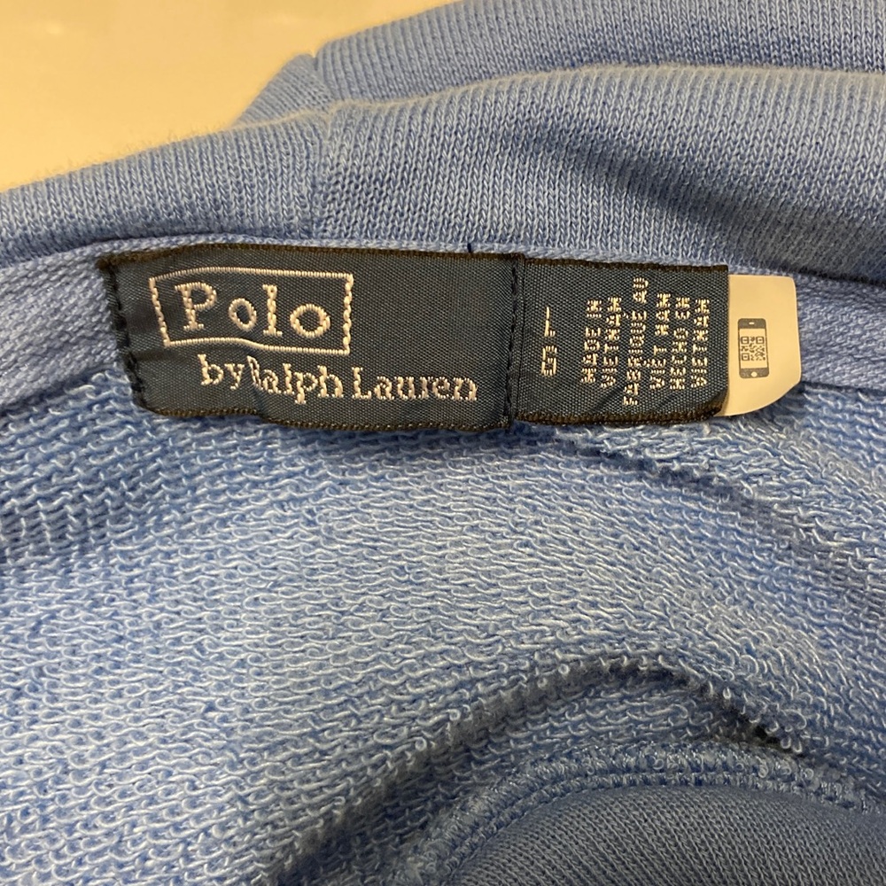 NWOT Polo Ralph Lauren Blue Hoodie with Bear Design - Picture 4 of 6